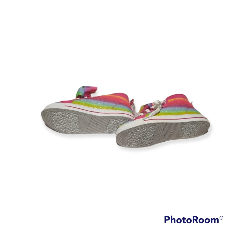 Skechers‎ Jojo Siwa Girls Sneakers HighTop Glitter Rainbow Tye Dye Size 3